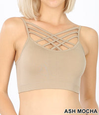Seamless PADDED Triple Criss-Cross Bralette Short