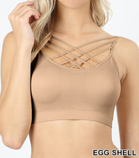Seamless PADDED Triple Criss-Cross Bralette Short