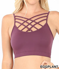 Seamless PADDED Triple Criss-Cross Bralette Short