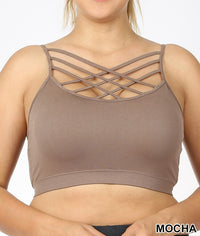 Seamless PADDED Triple Criss-Cross Bralette Short