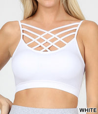 Seamless PADDED Triple Criss-Cross Bralette Short