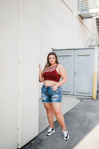 Seamless PADDED Triple Criss-Cross Bralette Short